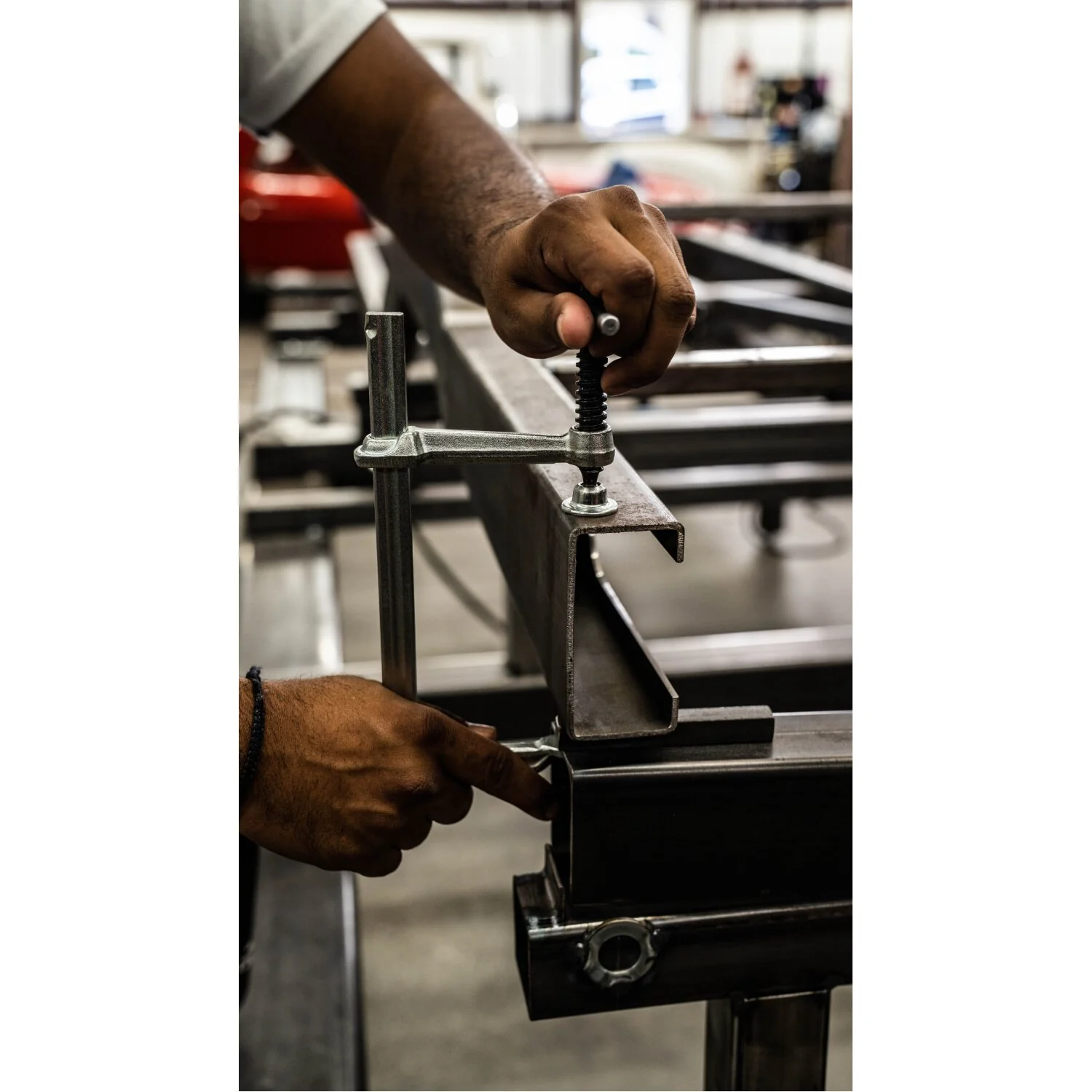 Bessey GS16K Clamp, welding, F-style, crimped on swivel pad, 6 In. x 3.125 In., 550 lb - Image 9