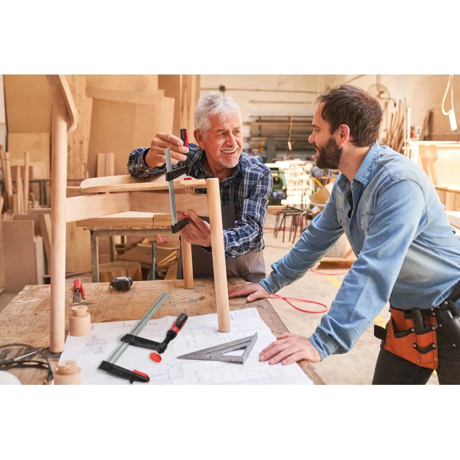 Bessey TG4.024+2K Clamp, woodworking, F-style, 2K handle, replaceable pads, 4 In. x 24 In., 880 lb - Image 7
