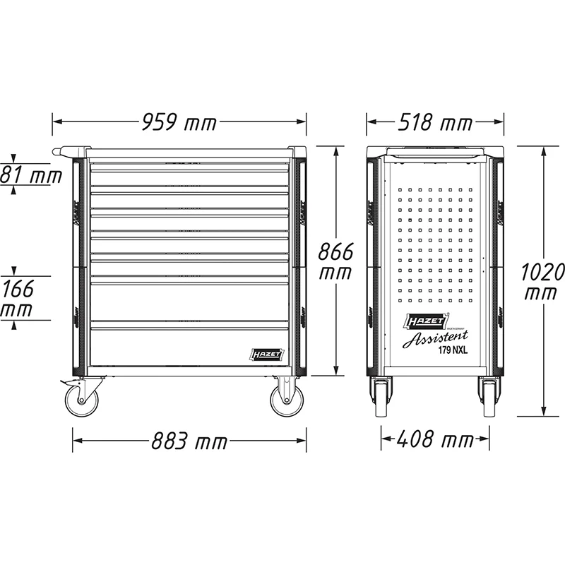 Hazet 179NXL-7/265 Tool Trolley Assistent with 265 Tools - Image 3