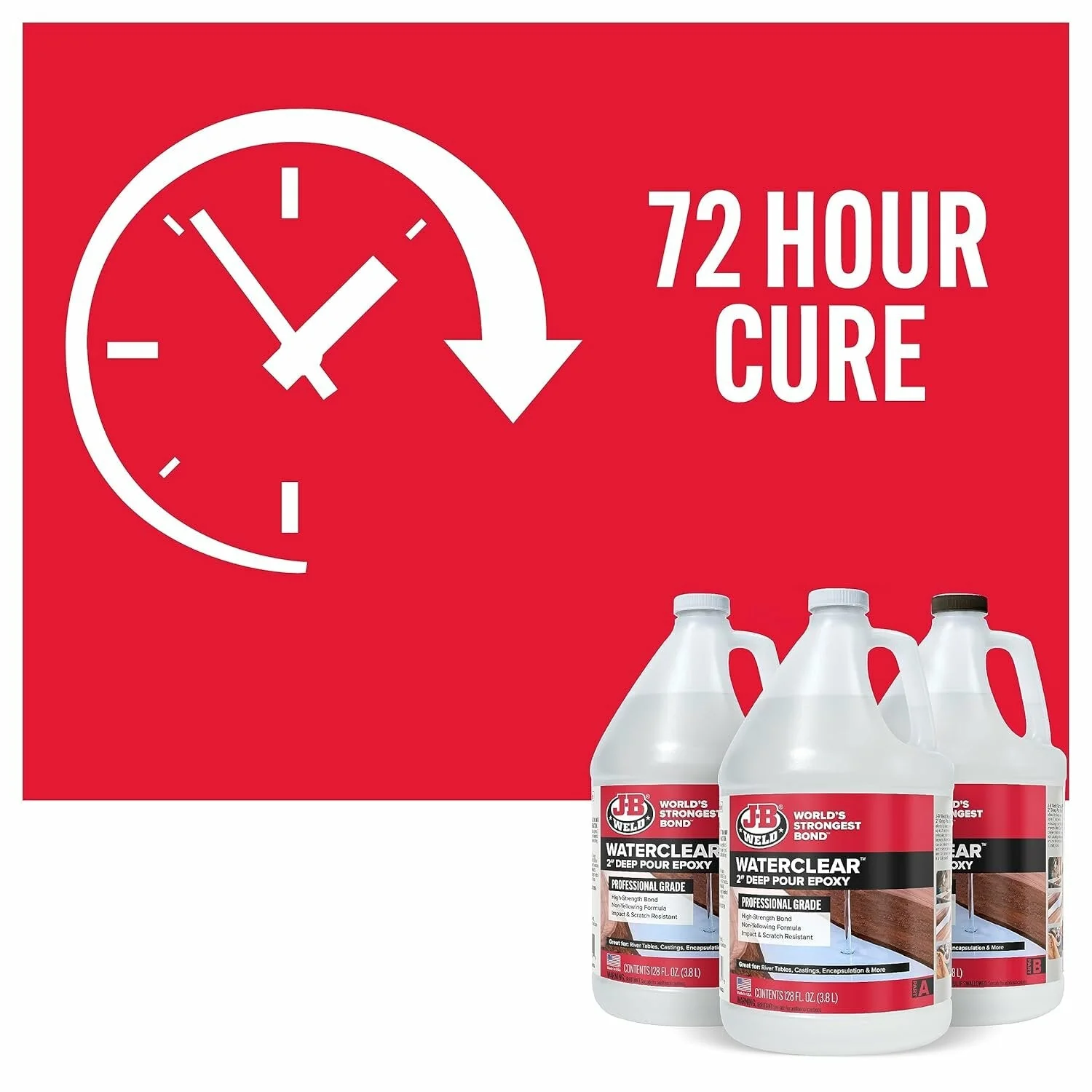 J-B Weld 42384 WaterClear Pro Grade 2" Deep Pour Epoxy, 384 fl oz. - Image 4