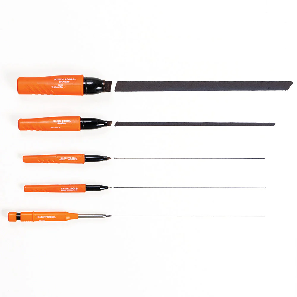 Klein Tools 861023 Skribes Chisel Tip Permanent Markers, Black, 3-Pack - Image 2