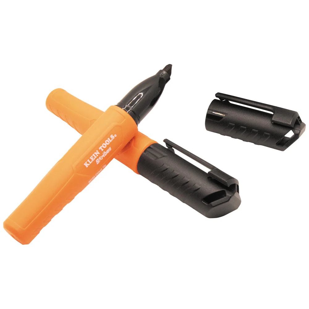Klein Tools 861023 Skribes Chisel Tip Permanent Markers, Black, 3-Pack - Image 3