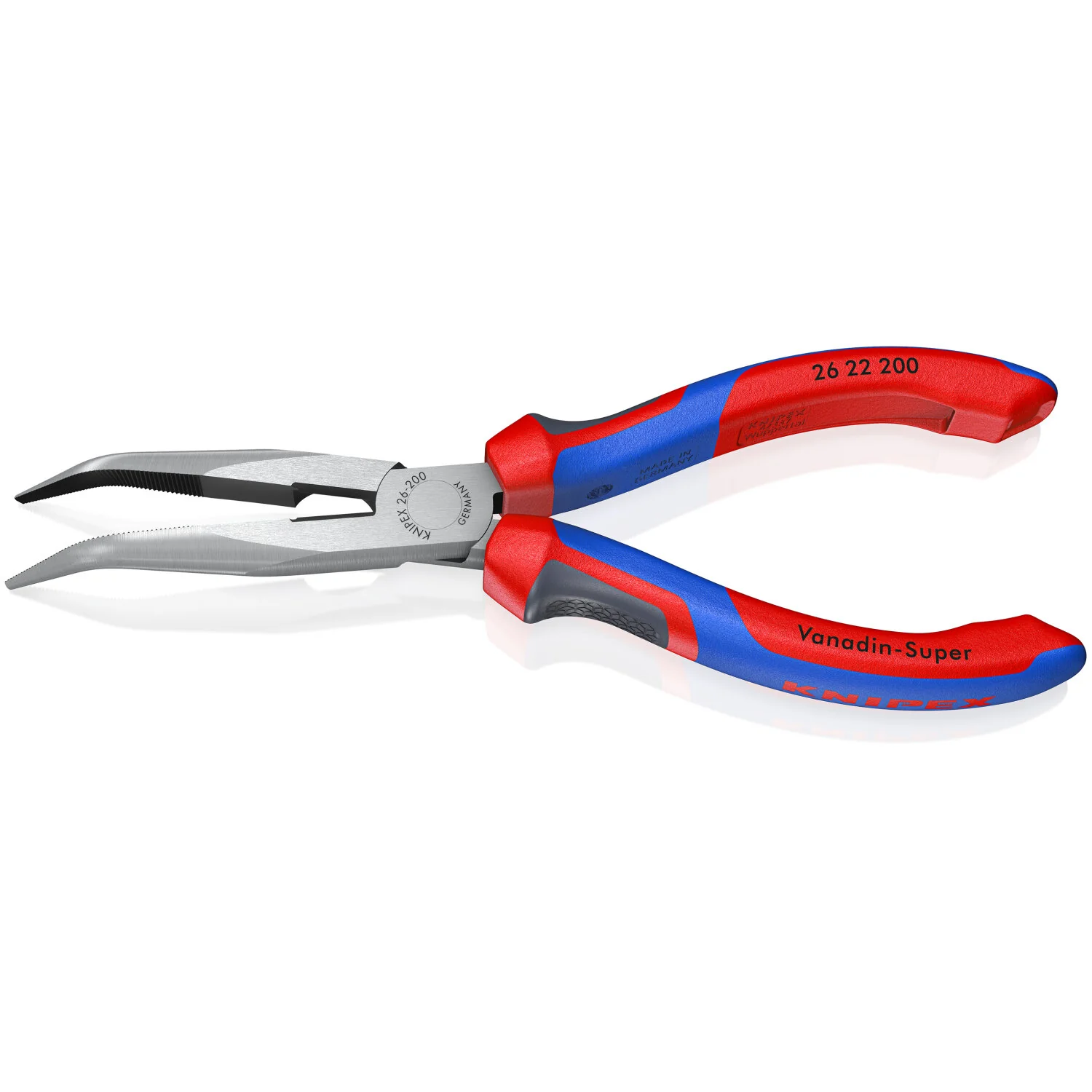 Knipex 26 22 200 KnipeXtend Long Nose 40° Angled Pliers with Cutter, 8" - Image 2