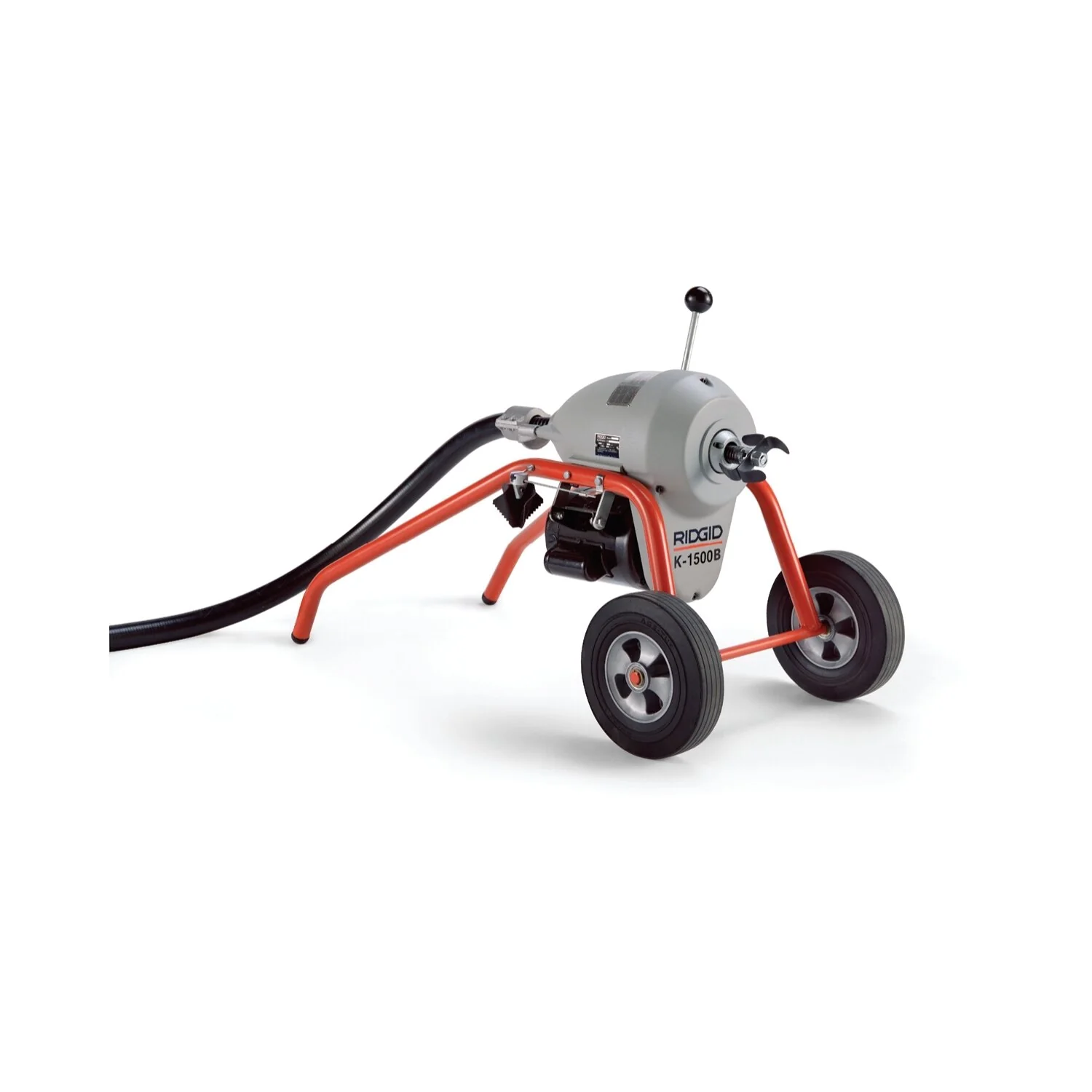 Ridgid 23702 K-1500A Machine with A-1 Mitt, A-12 Pin Key, and Rear Guide Hose, Plus: Seven Sections 1 1/4" (32 mm)  (C-14) Cable, Total 105 Feet, Two A-8 Cable Carriers - Image 3