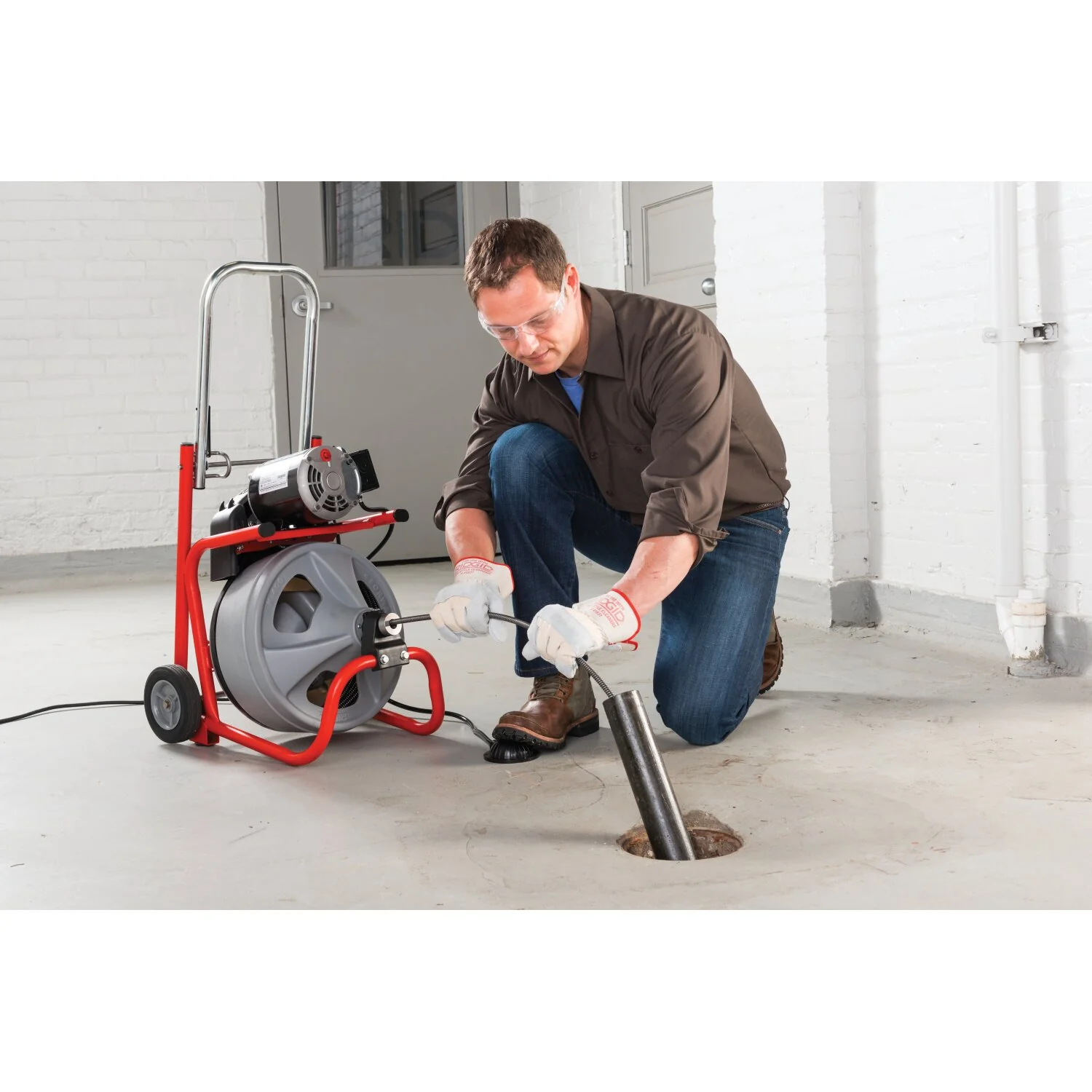 Ridgid 26993 K-400 Machine with Gloves & Std. Equipment: C-31 IW 3/8" x 50' (10 mm x 15.2 m) Solid Core (Integral Wound) Cable, T-260 Tool Set Includes: T-202 Bulb Auger - Image 13