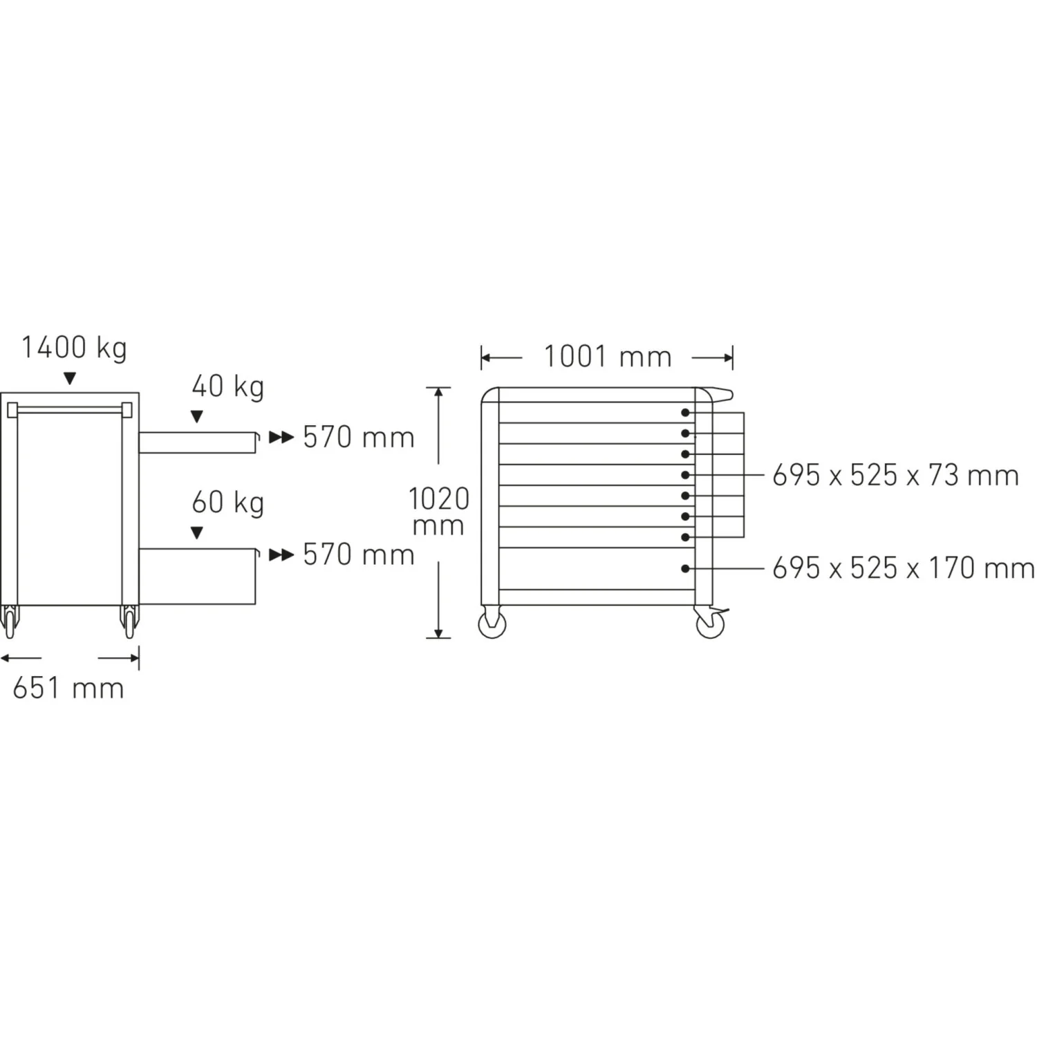 Stahlwille 81200172 Tool Trolley - Image 8