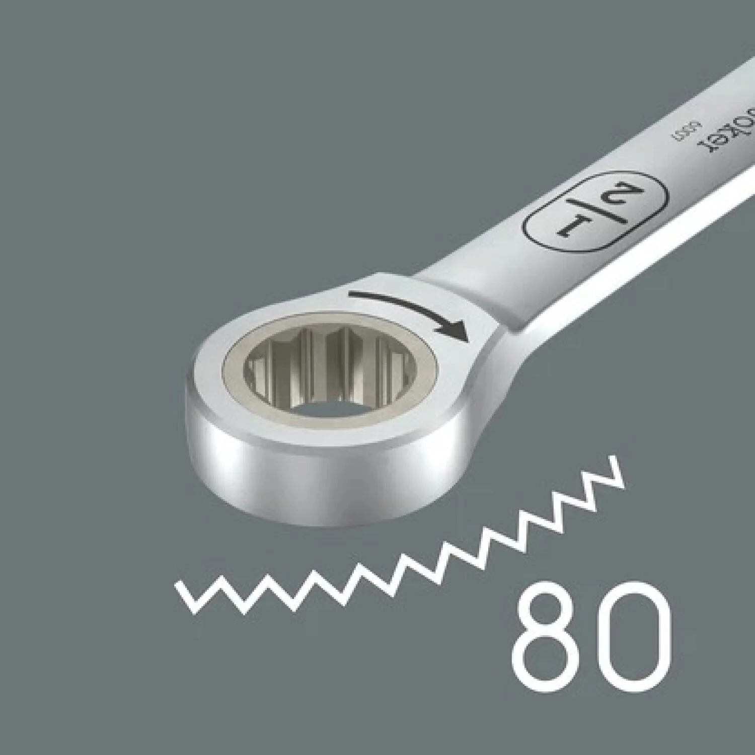 Wera 05020361001 6007 Joker Ratcheting Combination Spanner Sb, Long Design, Imperial, 5/16" X 180 Mm - Image 2